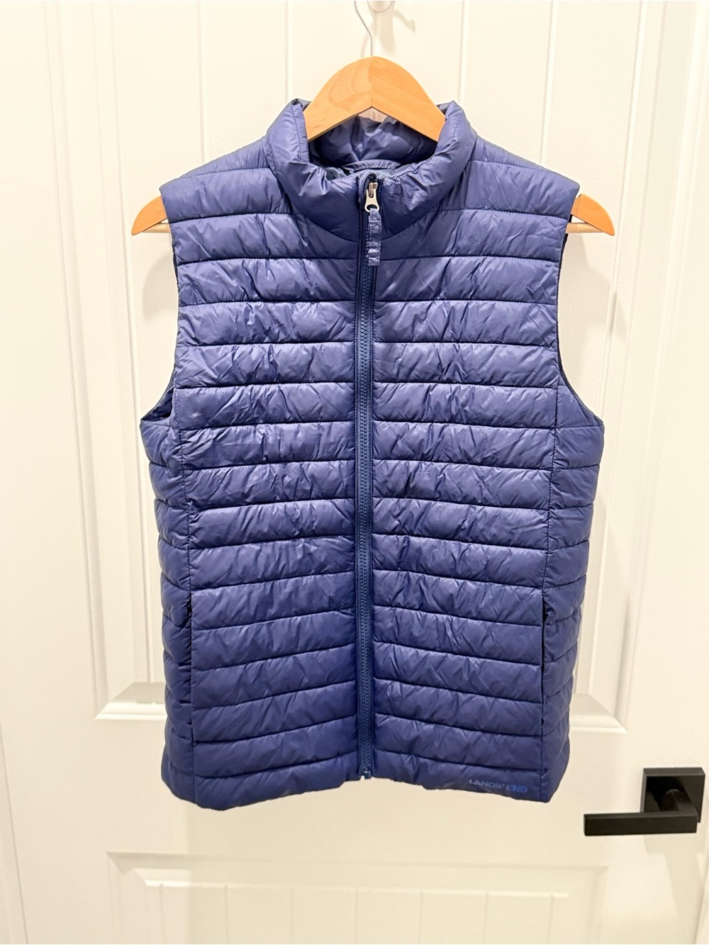 Lands' End Quilted Packable Vest in Navy